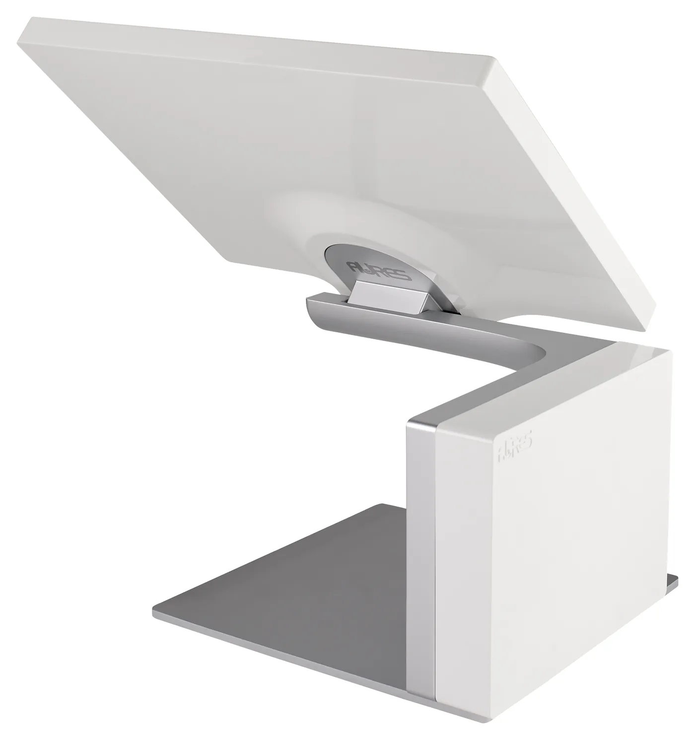 Caisse tactile AURES Sango blanche, vue de dos