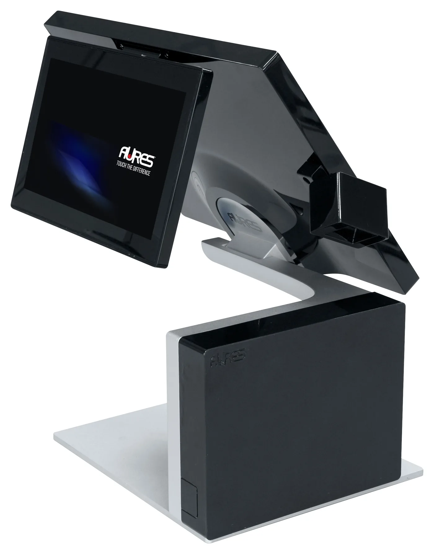 Caisse tactile AURES Sango noire sur bras déporté