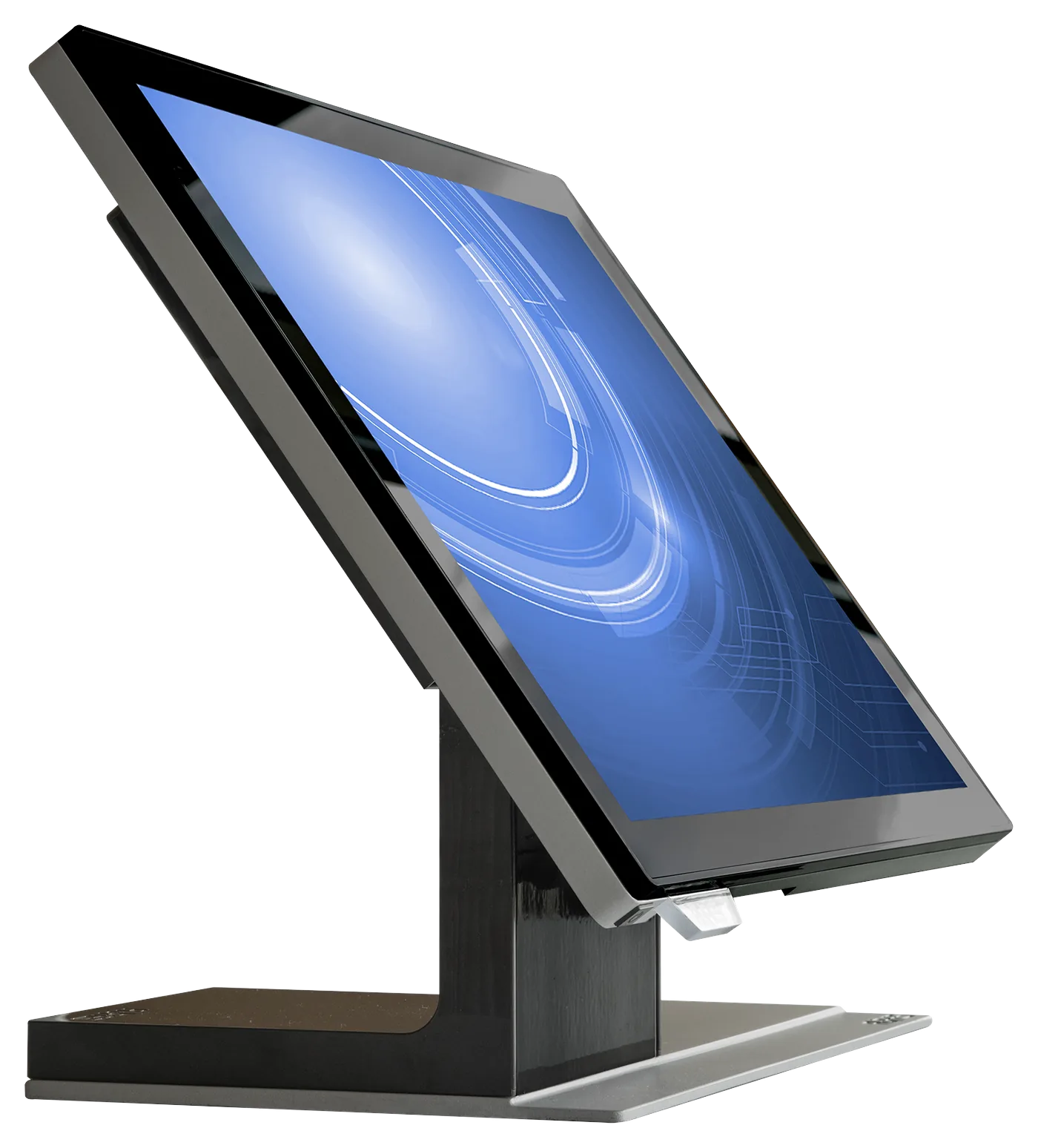 Caisse tactile AURES Yuno II vue de trois quarts